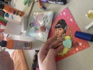 Photos from a workshop hosted by Haus of Dizzy as part of a session for our Rainbow Group. Students participated in a jewellery making session which included pronoun badges and earrings.